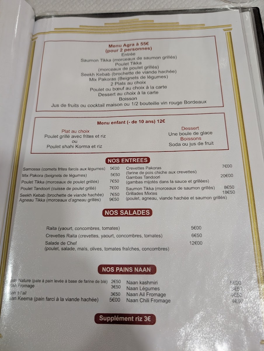 Menu Restaurant Agra-2