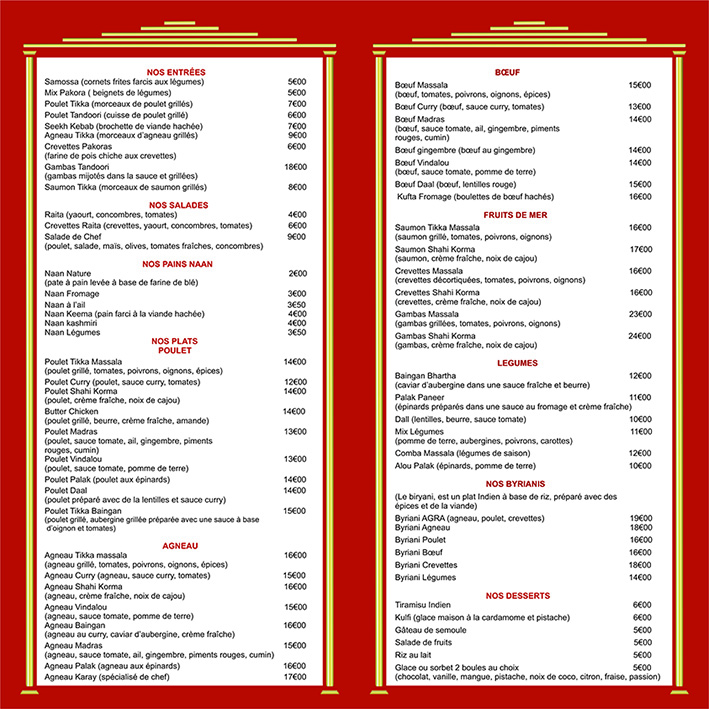 Menu Restaurant Agra-7