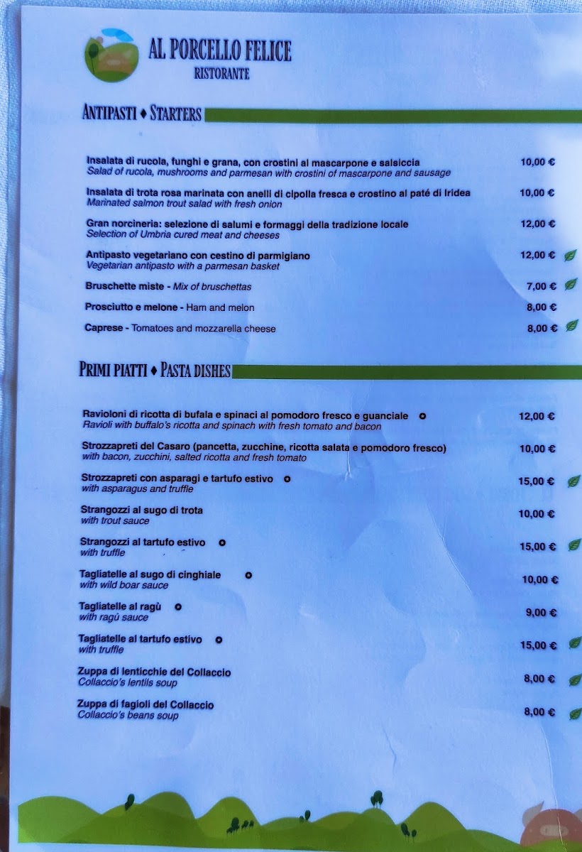 Menu Restaurant Al Porcello Felice-7