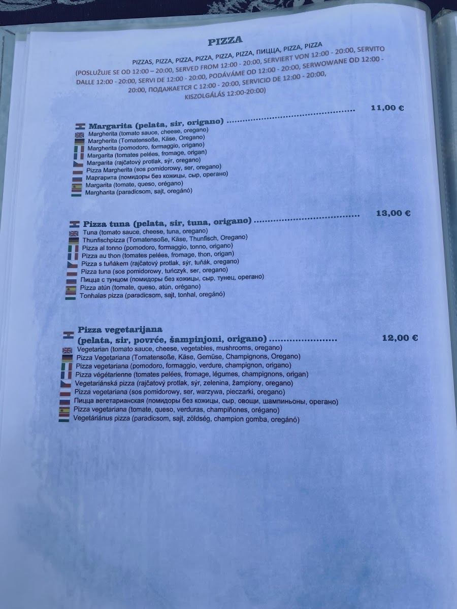 Menu Restaurant Amfora-1