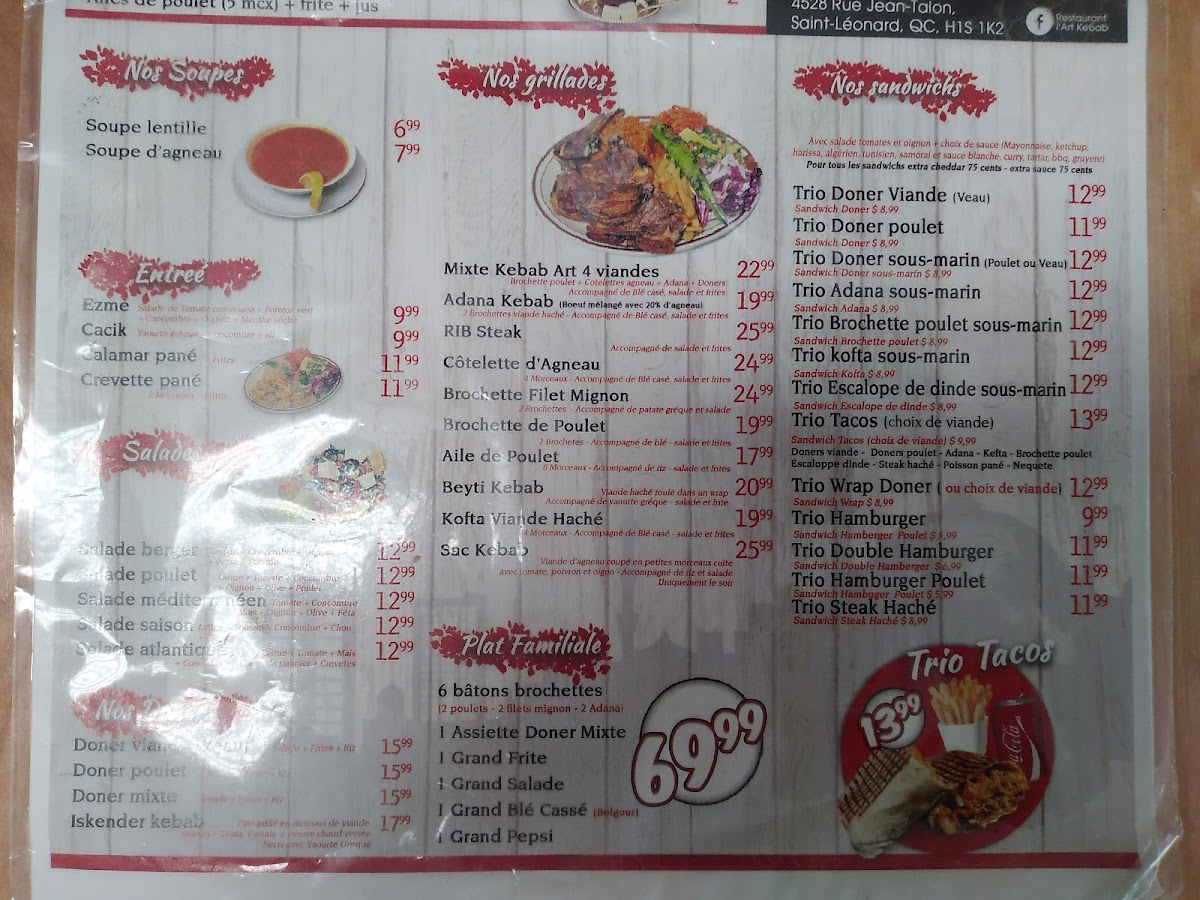 Menu Restaurant Art Kebab Restaurant Hunkar Istanbul-6