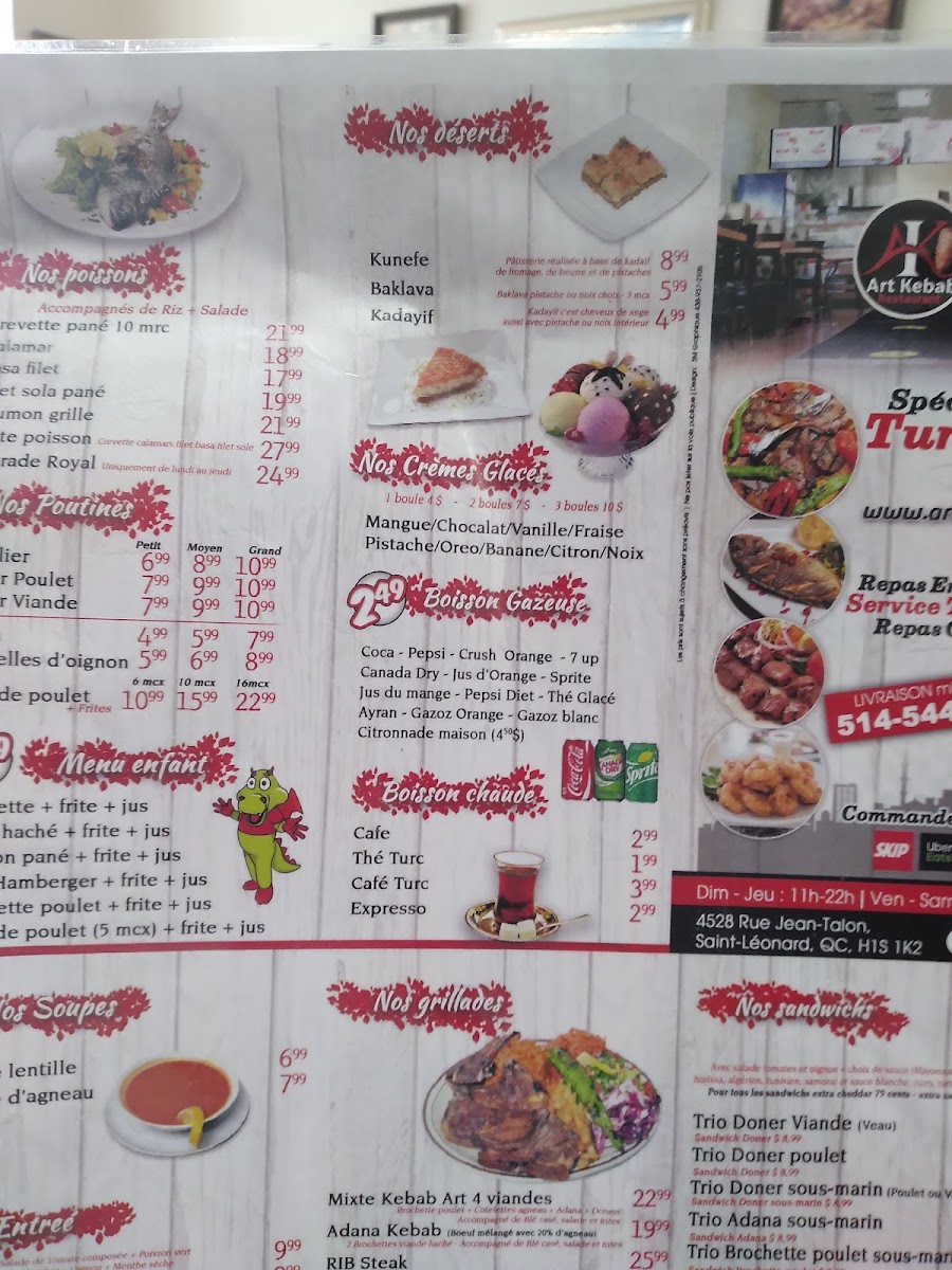 Menu Restaurant Art Kebab Restaurant Hunkar Istanbul-9