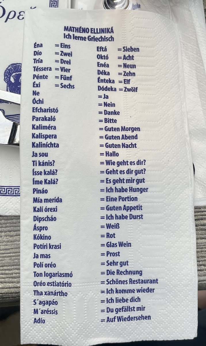 Menu Restaurant Artemis-1