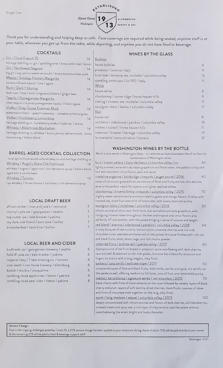 Menu Restaurant At Alderbrook-4
