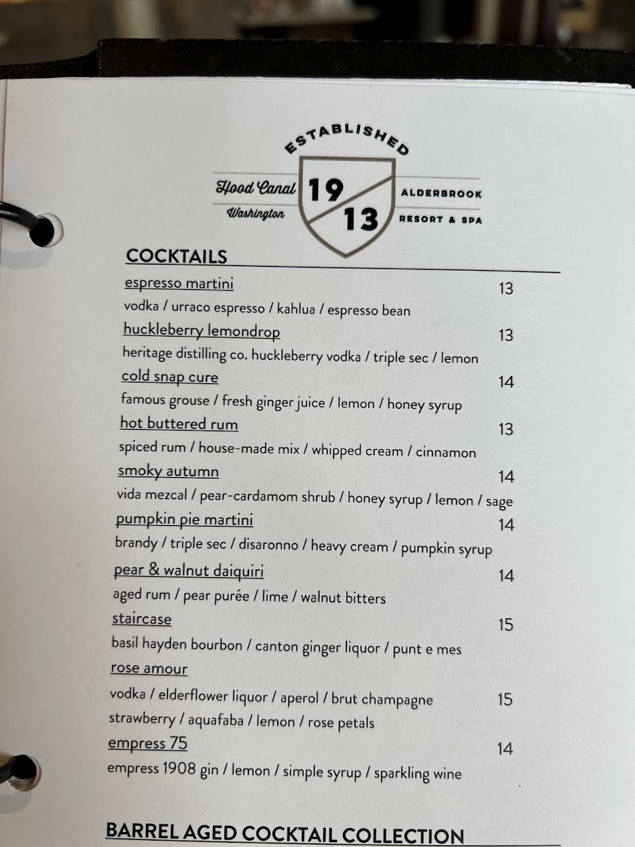 Menu Restaurant At Alderbrook-5