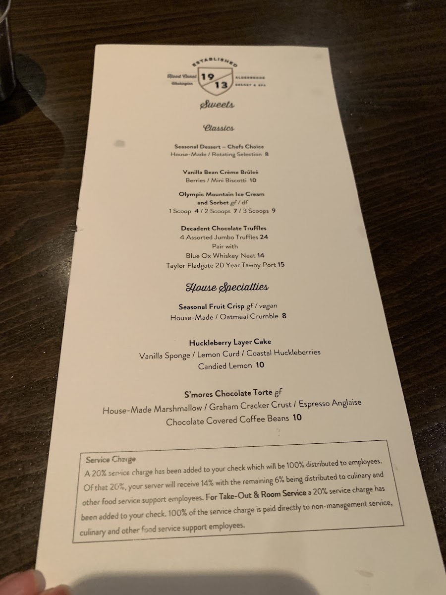 Menu Restaurant At Alderbrook-9