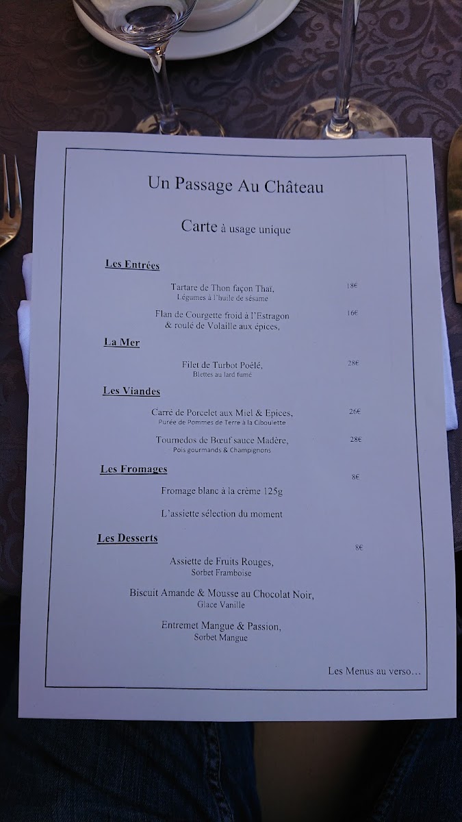 Menu Restaurant 'au Château'-10