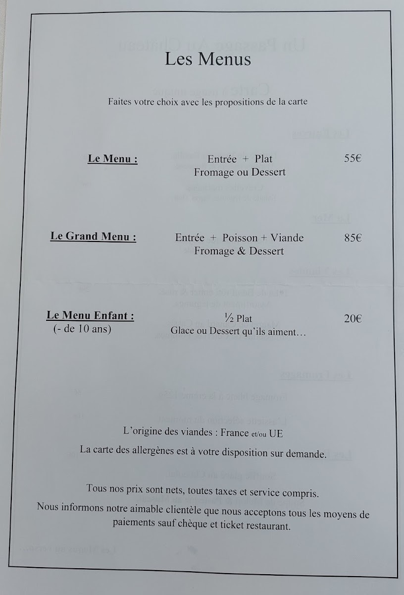 Menu Restaurant 'au Château'-5