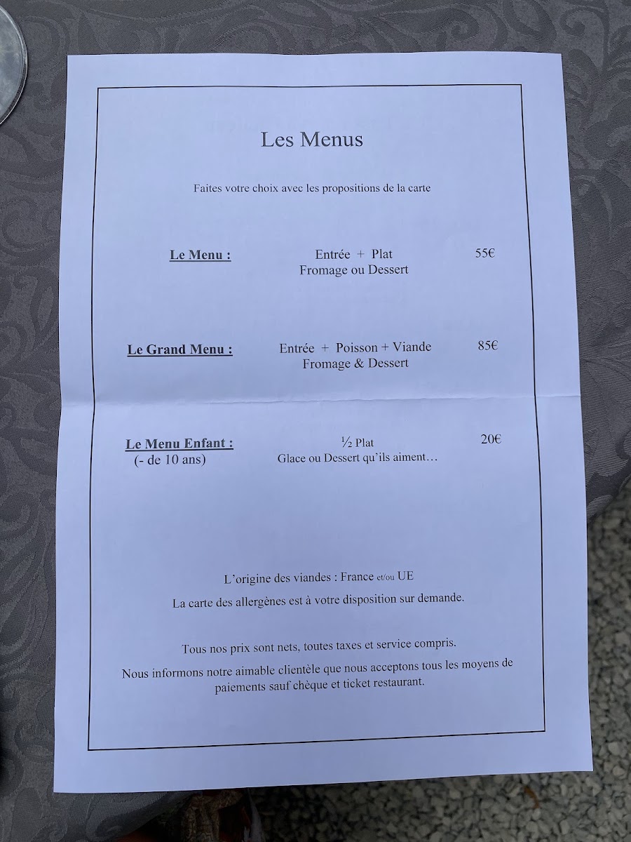 Menu Restaurant 'au Château'-9