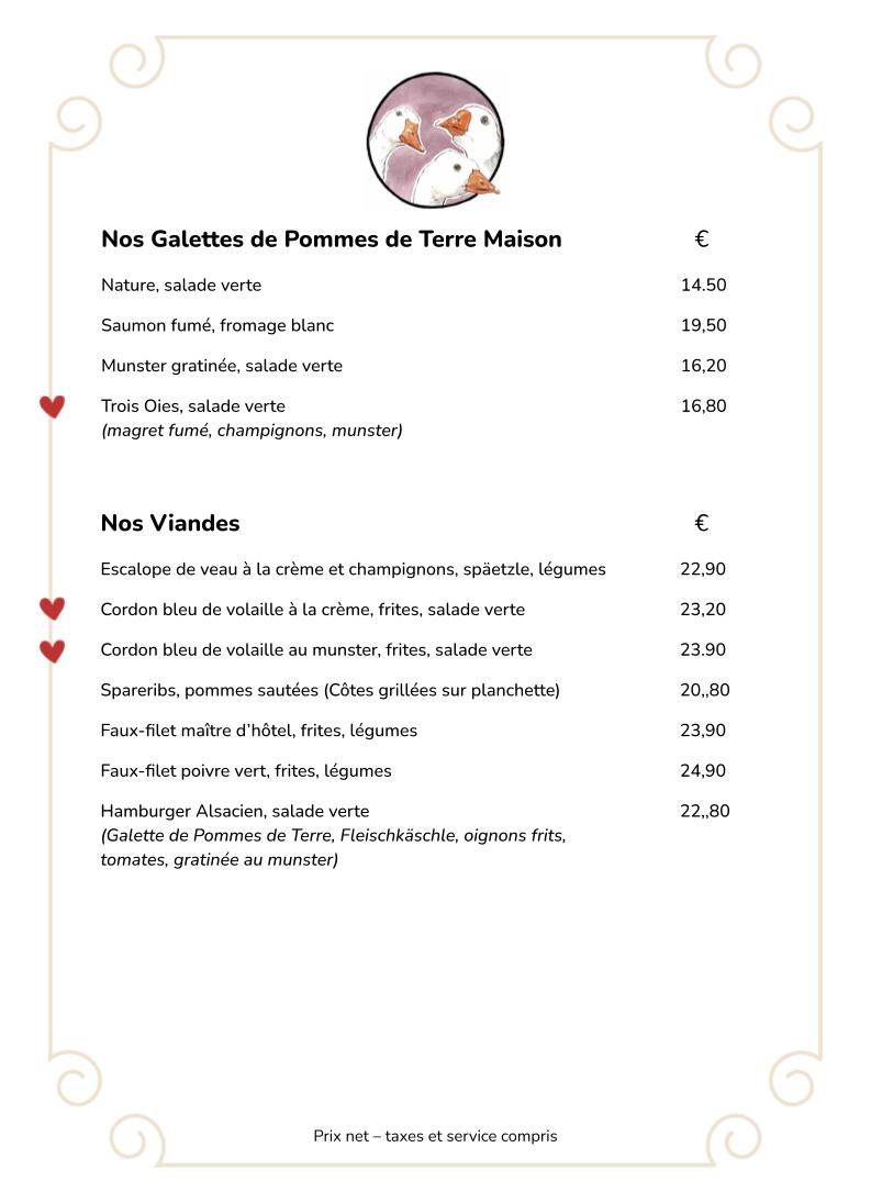 Menu Restaurant Aux Trois Geese-7