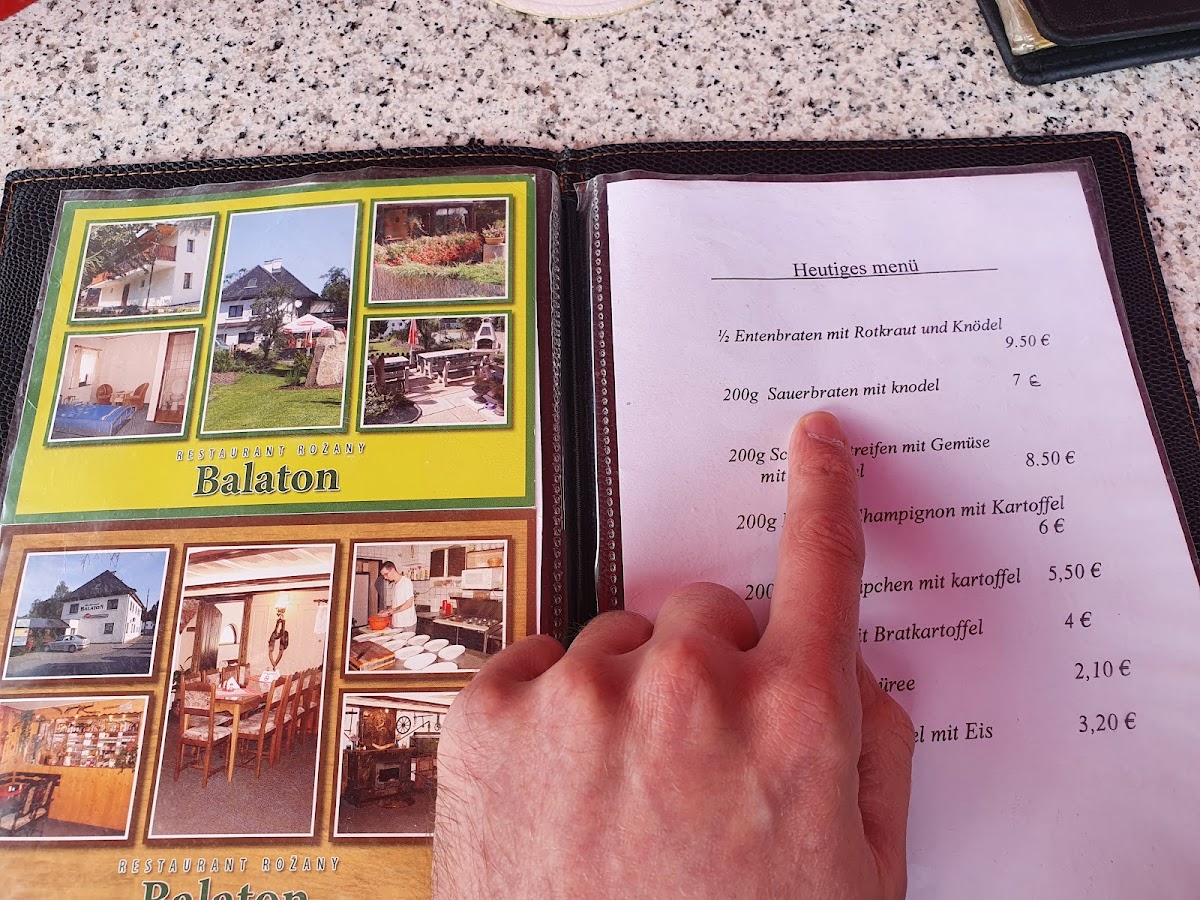 Menu Restaurant Balaton Rožany-2