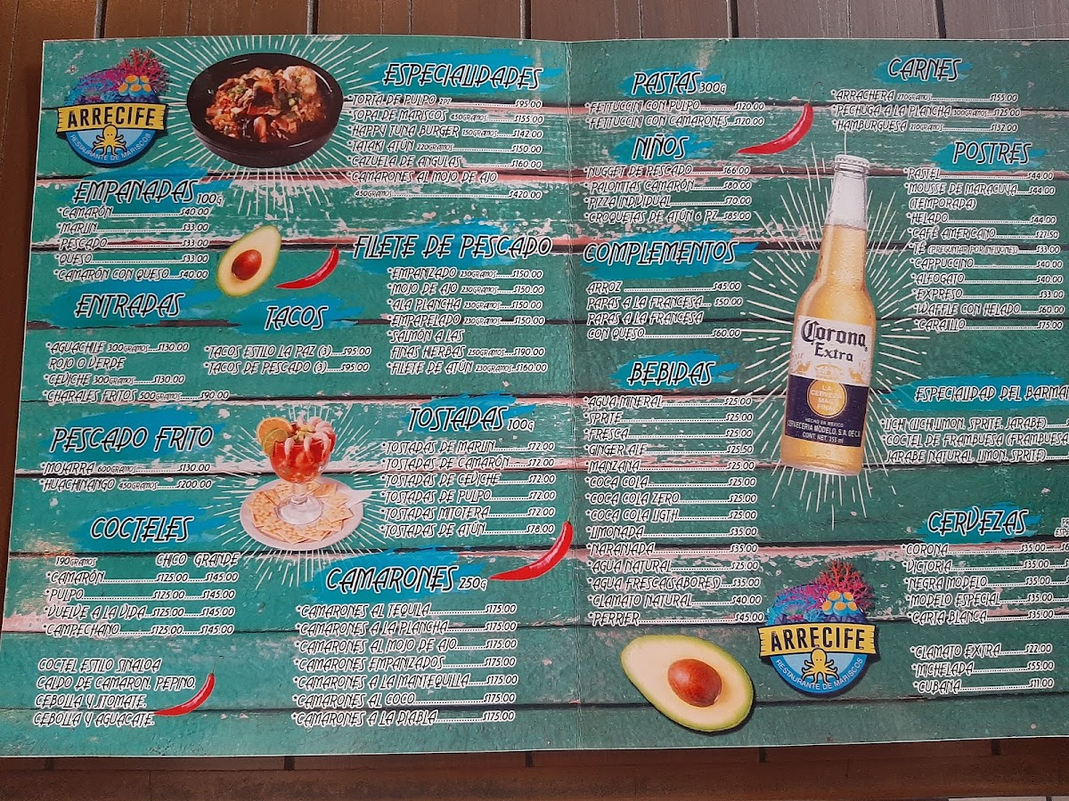 Menu Restaurant Bar Arrecife.-1
