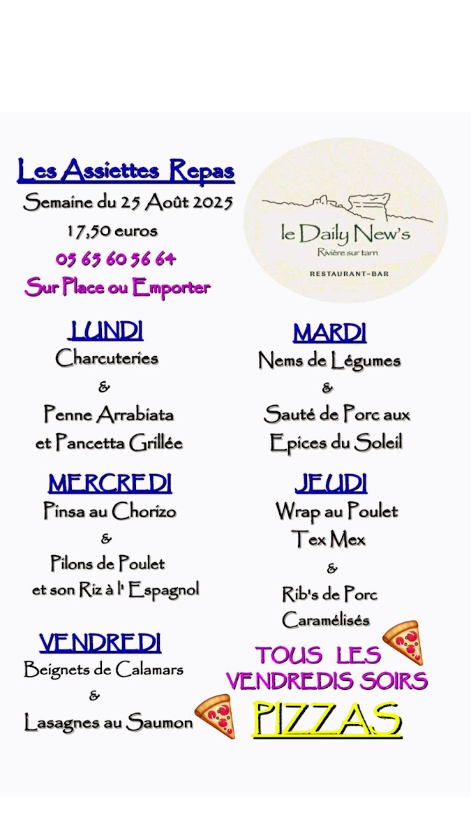 Menu Restaurant-Bar Daily New's-1