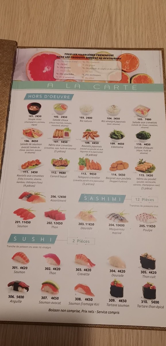 Menu Restaurant Belle D ' Asie-4