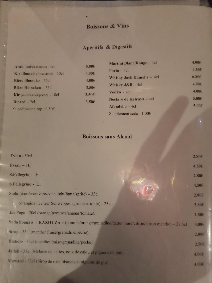 Menu Restaurant Beyrouth-9