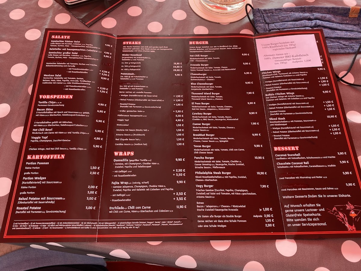 Menu Restaurant Bird's Diner-2