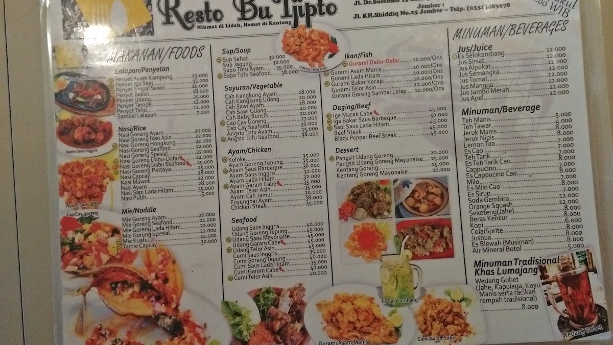 Menu Restaurant Bu Tjipto-10