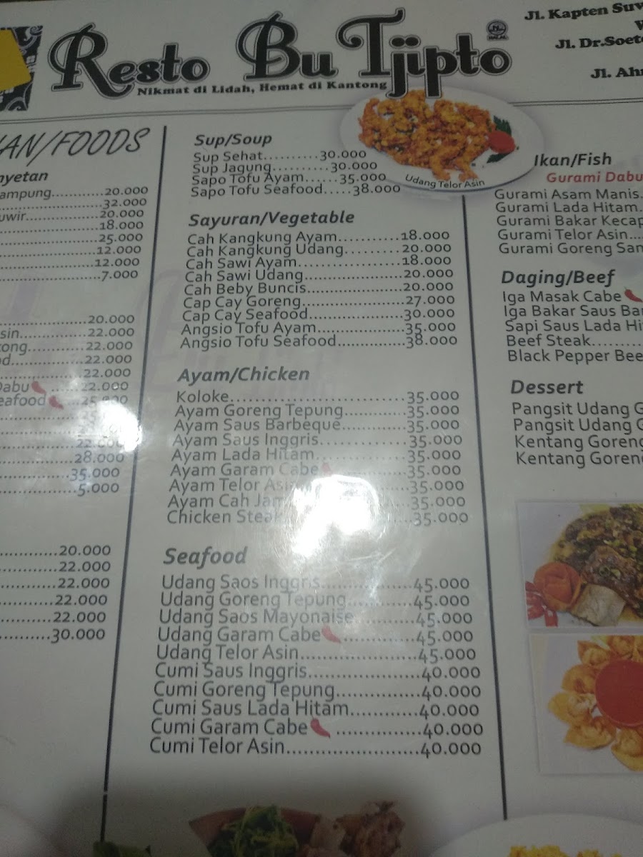 Menu Restaurant Bu Tjipto-7