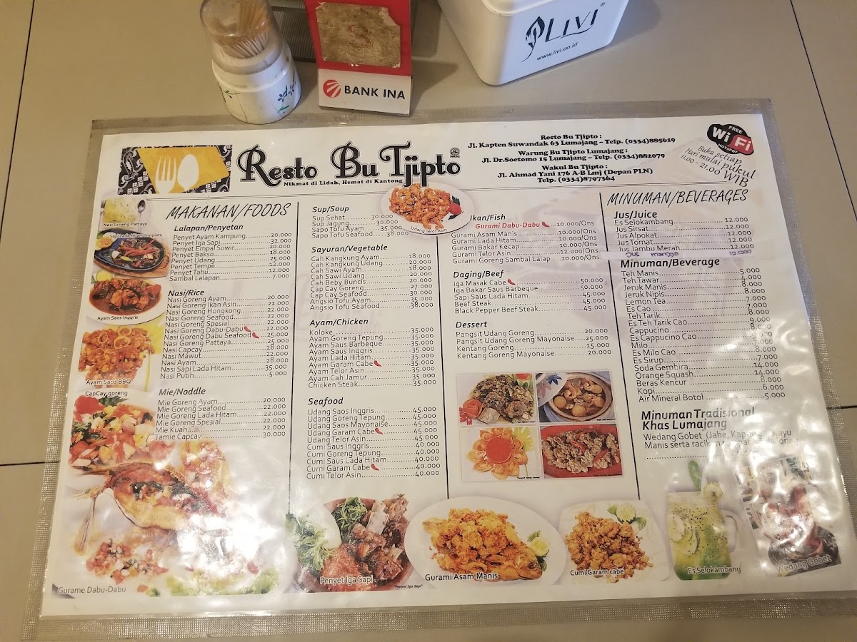 Menu Restaurant Bu Tjipto-9