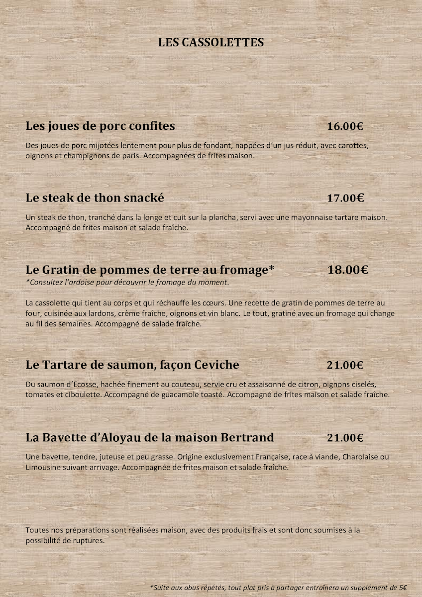Menu Restaurant Burger Et Cassolette Carcassonne-10
