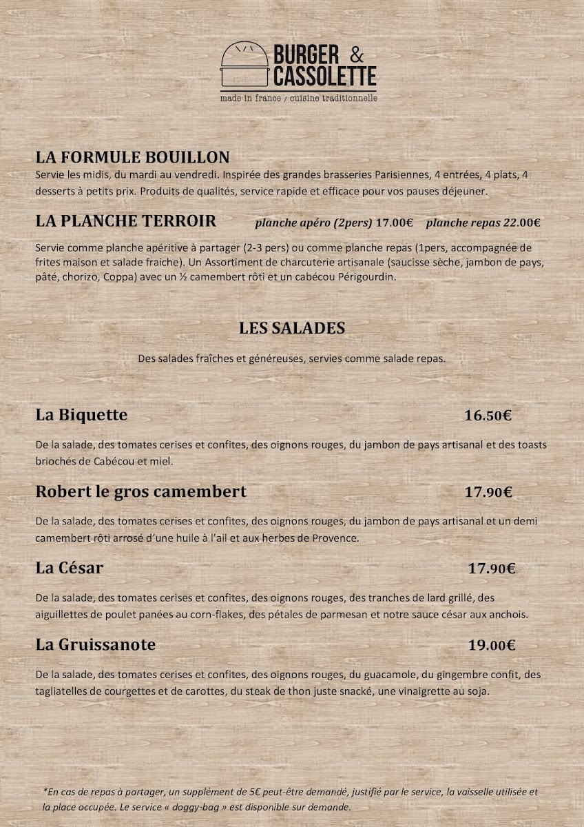 Menu Restaurant Burger Et Cassolette Carcassonne-4