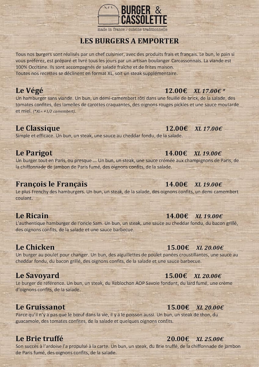 Menu Restaurant Burger Et Cassolette Carcassonne-5