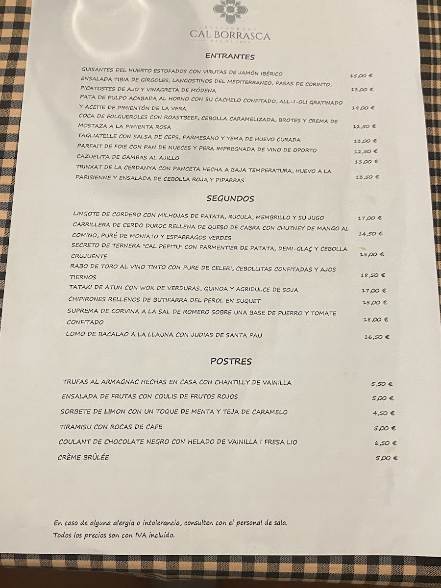 Menu Restaurant Cal Borrasca-1