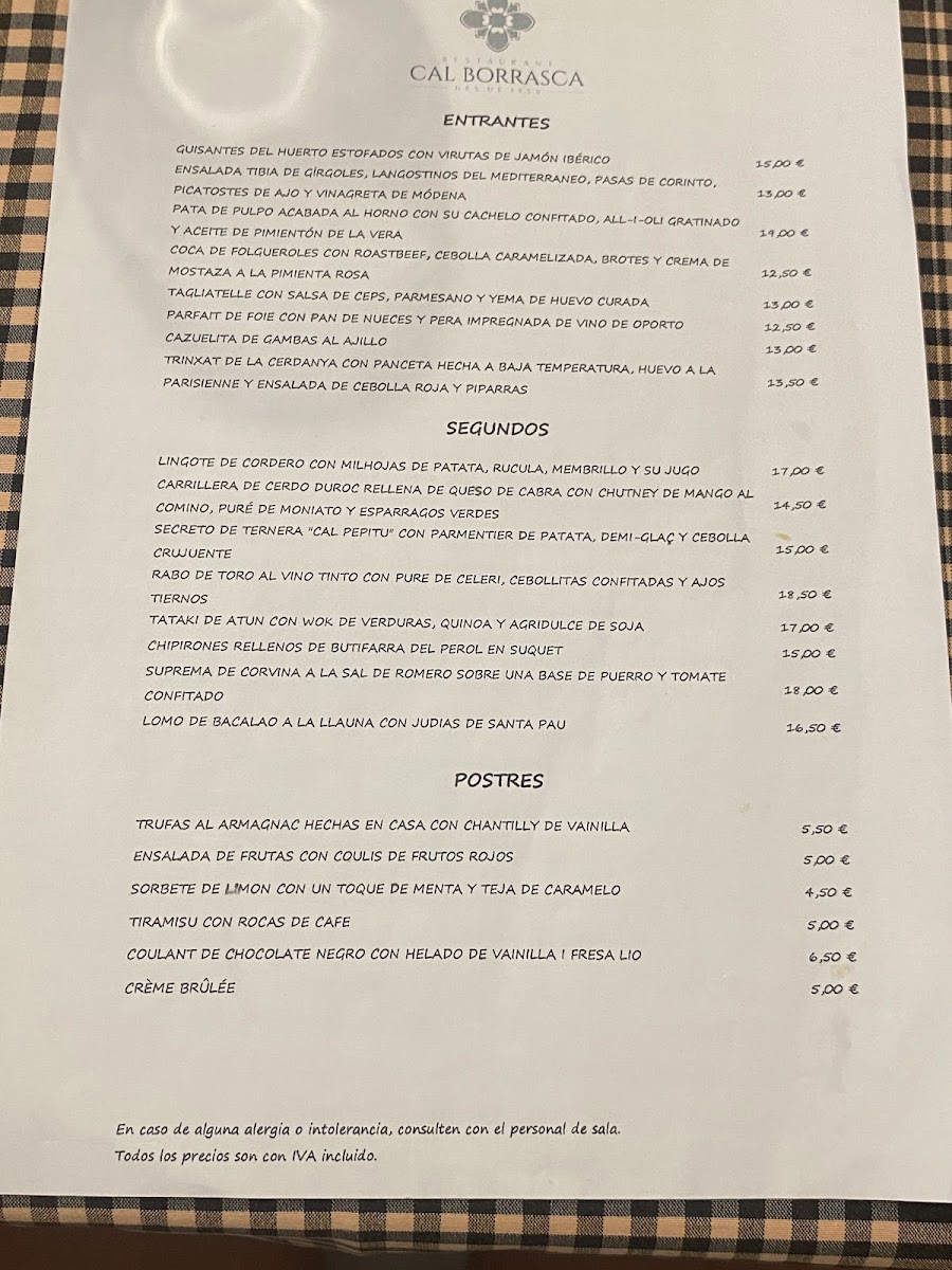 Menu Restaurant Cal Borrasca-2