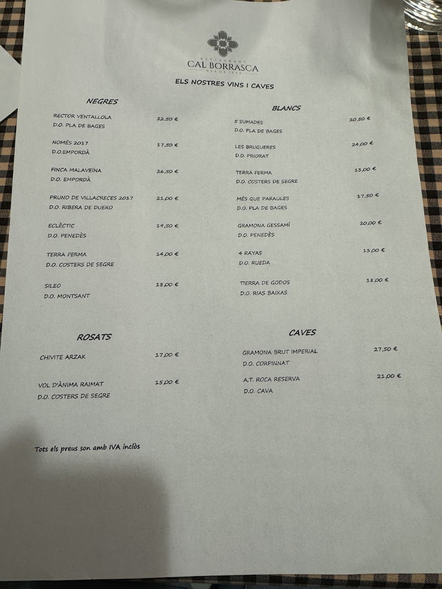 Menu Restaurant Cal Borrasca-5