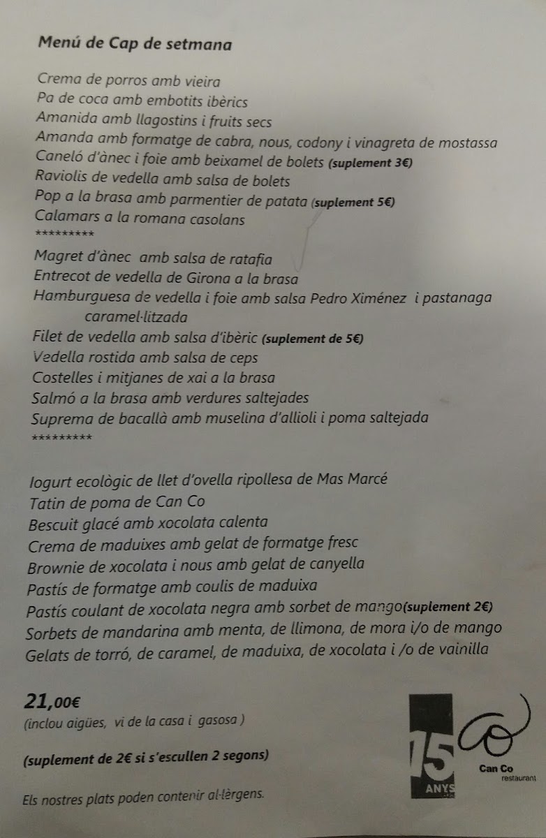 Menu Restaurant Can Co-2