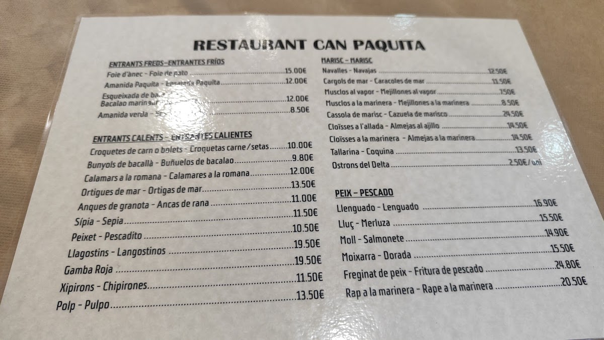 Menu Restaurant Can Paquita-9