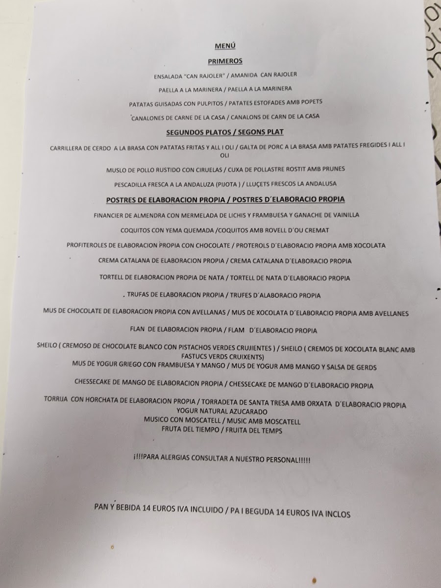 Menu Restaurant Can Rajoler-4