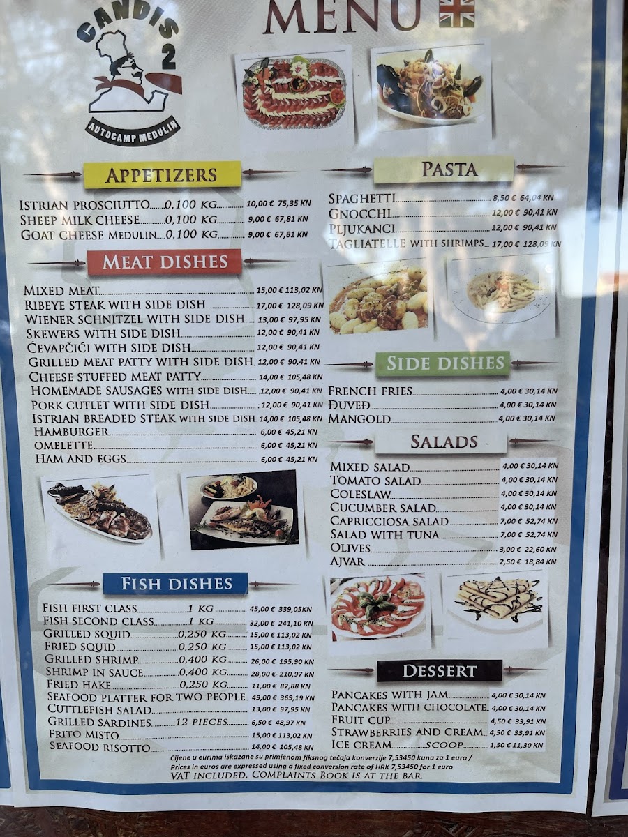 Menu Restaurant Candis 2-6