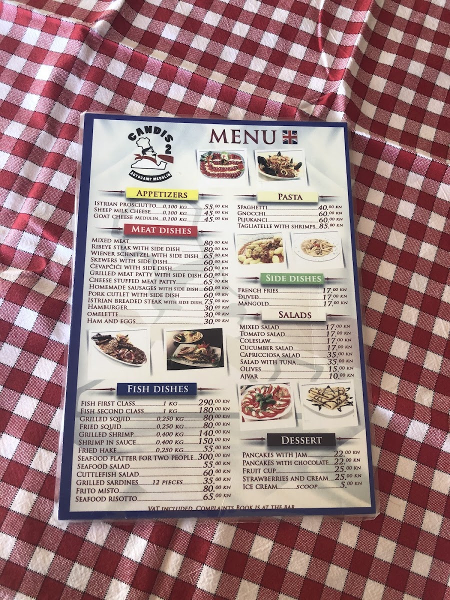 Menu Restaurant Candis 2-9