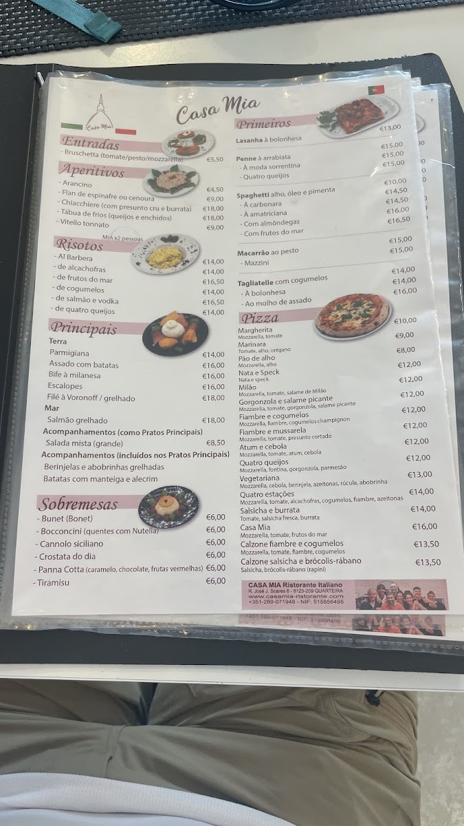 Menu Restaurant 'casa Mia' ('my House')-4