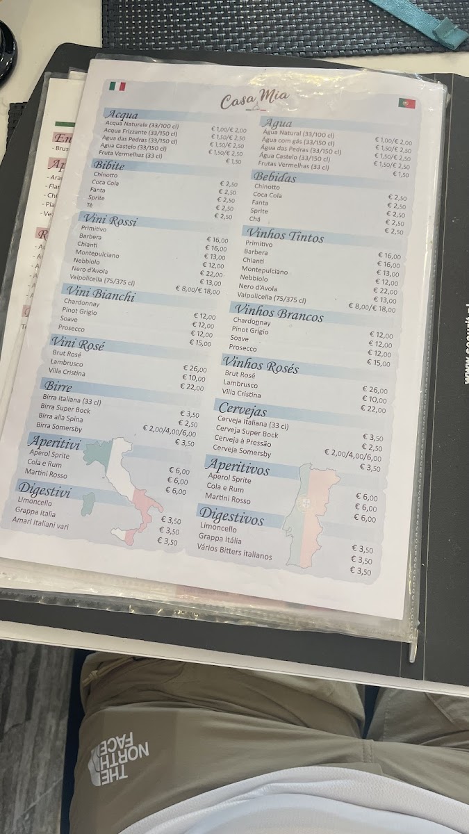 Menu Restaurant 'casa Mia' ('my House')-7