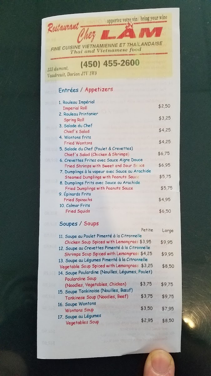 Menu Restaurant Chez Lam-6