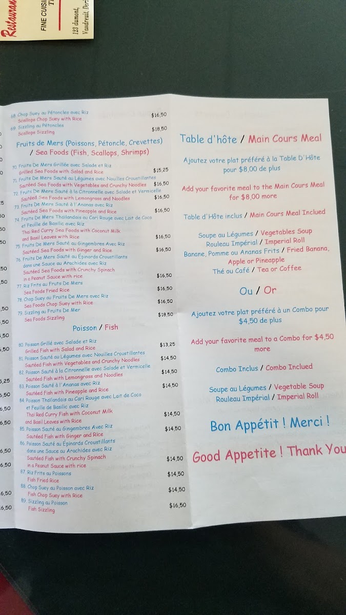 Menu Restaurant Chez Lam-7