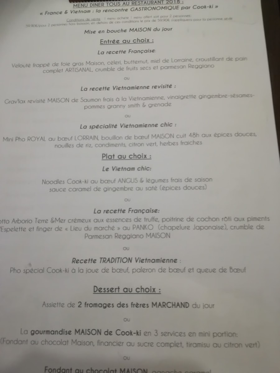 Menu Restaurant Cook'in-4