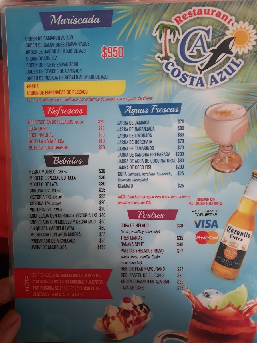Menu Restaurant Costa Azul-2