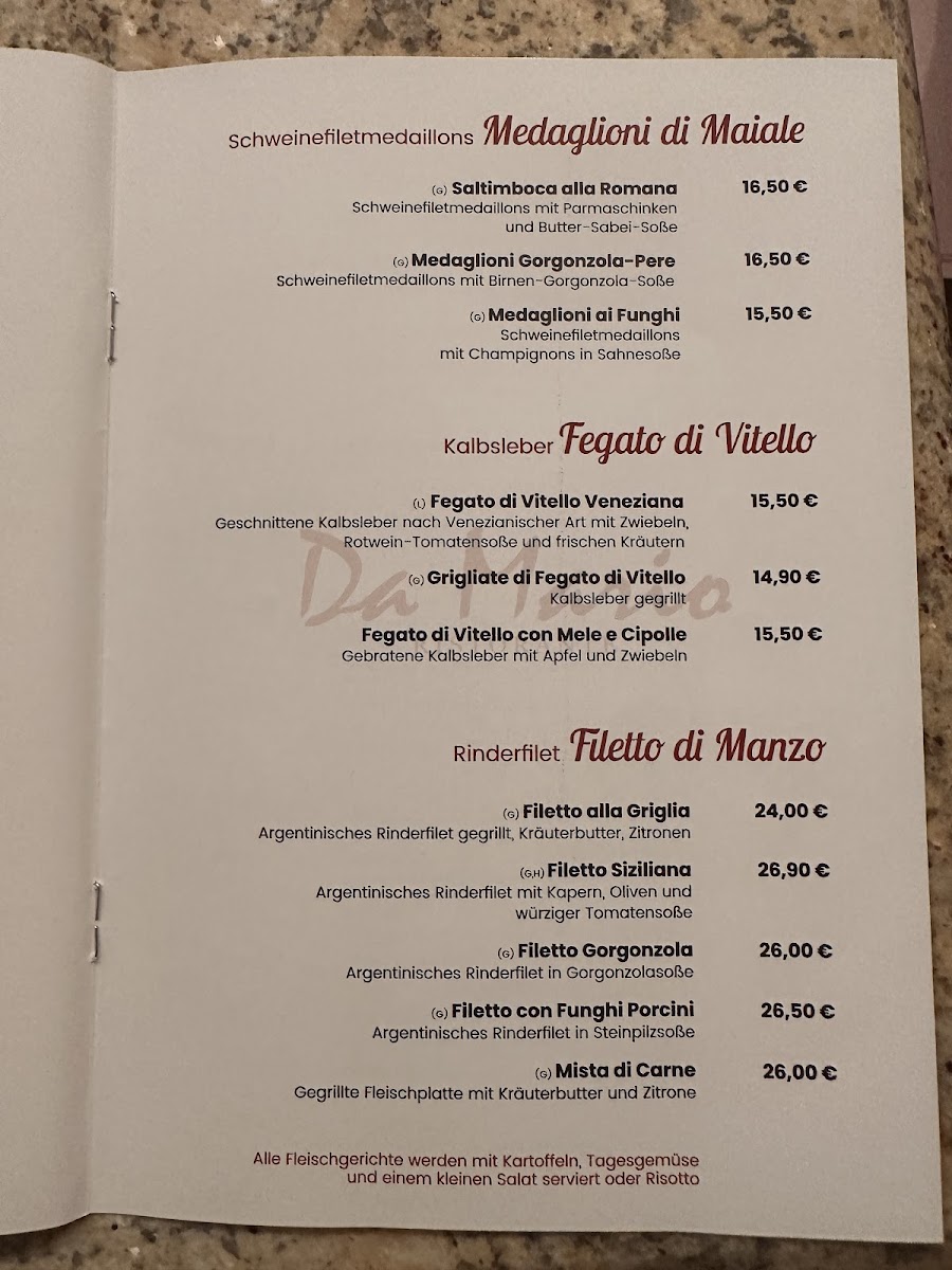 Menu Restaurant Da Mario-2