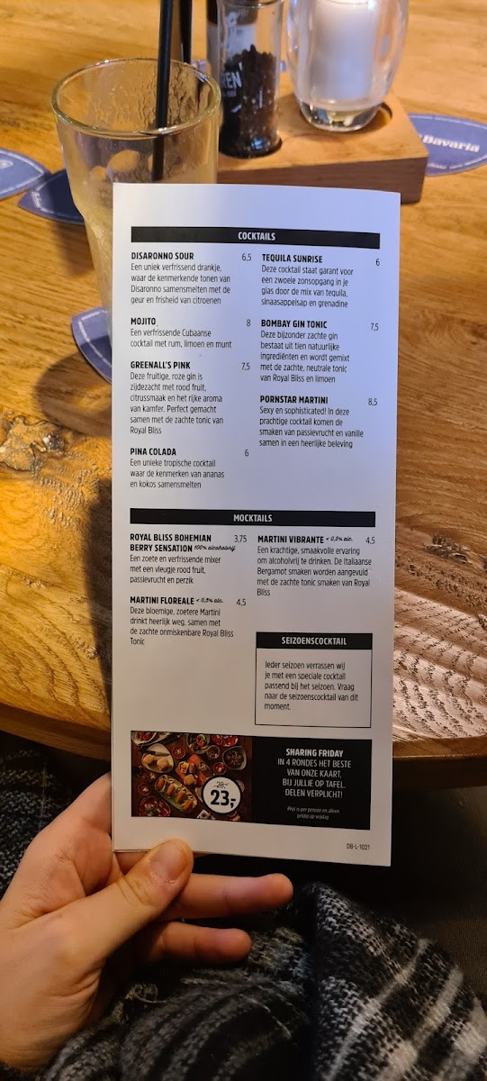 Menu Restaurant De Beren Oosterhout - Markt-10