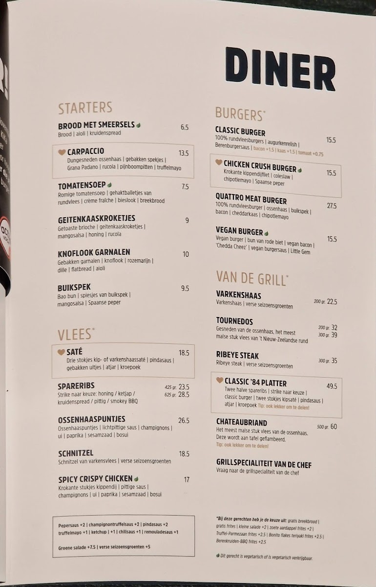 Menu Restaurant De Beren Oosterhout - Markt-2