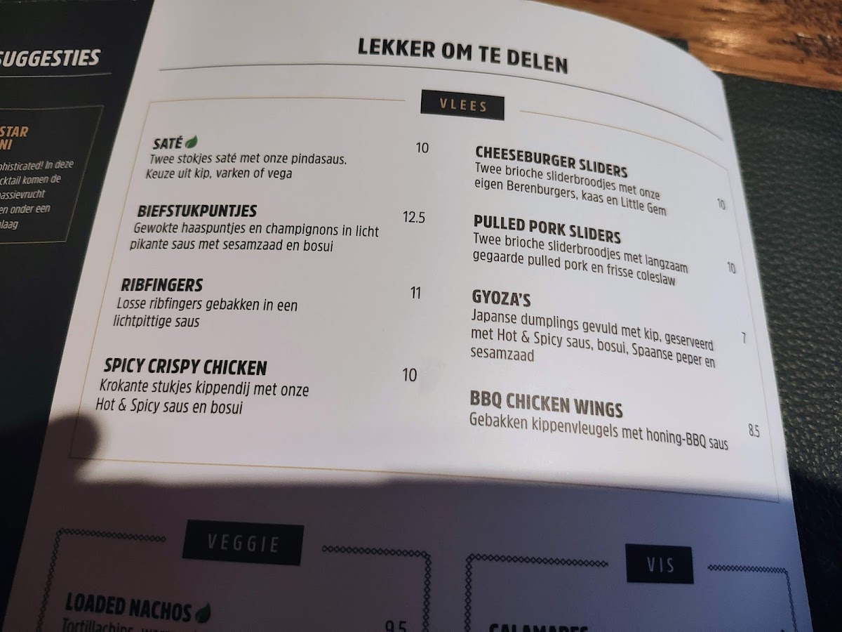 Menu Restaurant De Beren Oosterhout - Markt-5