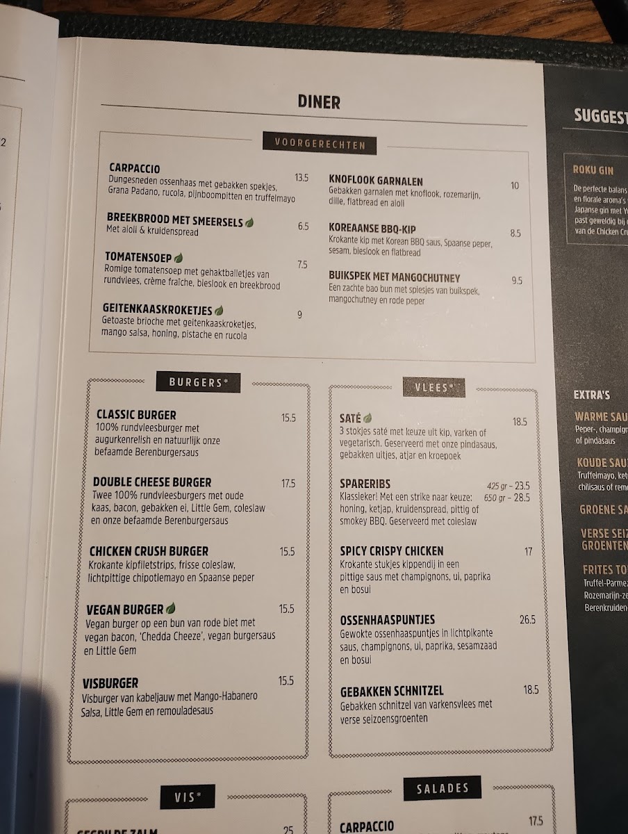 Menu Restaurant De Beren Oosterhout - Markt-6