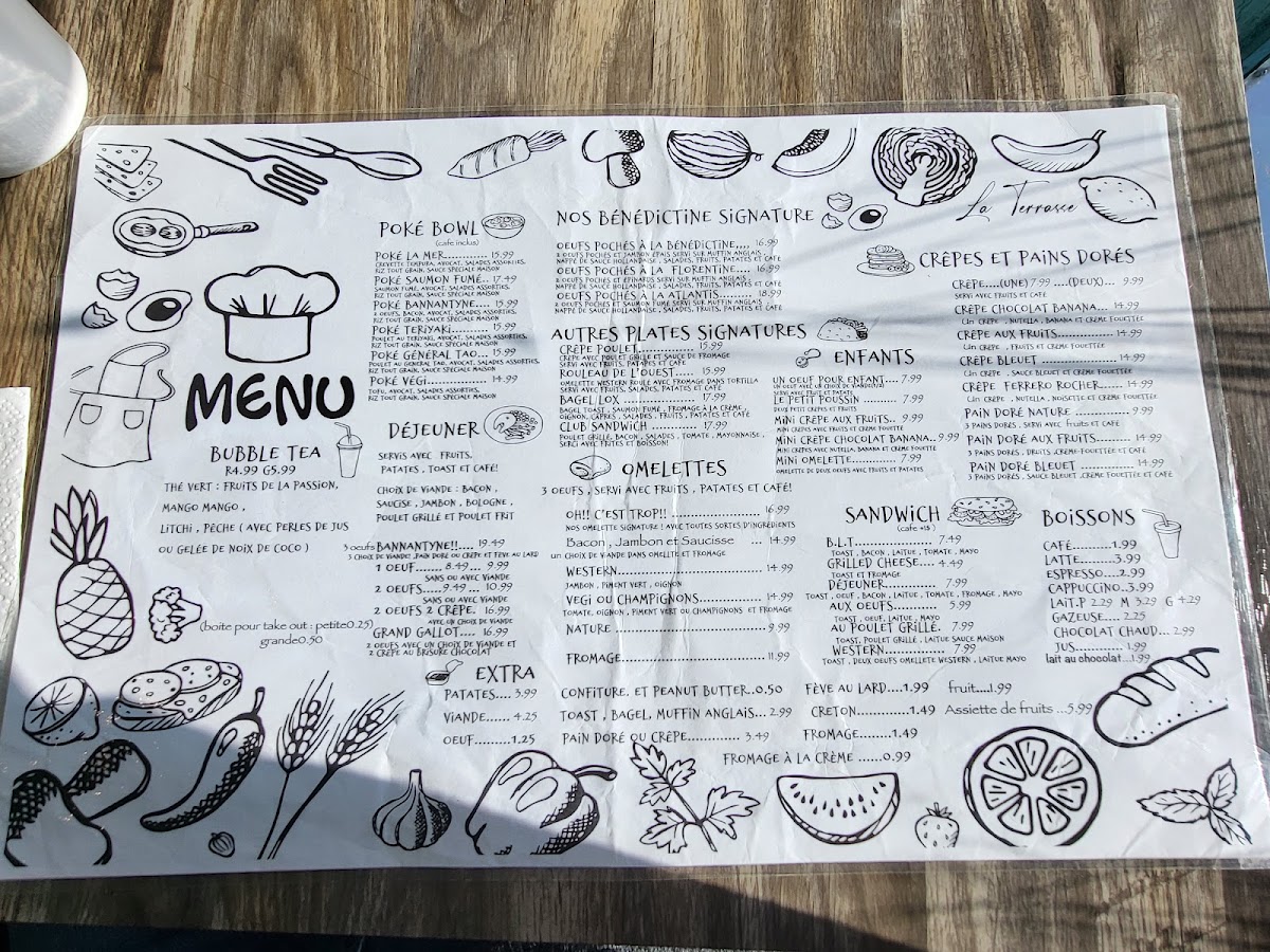 Menu Restaurant Déjeuner La Terrasse-1