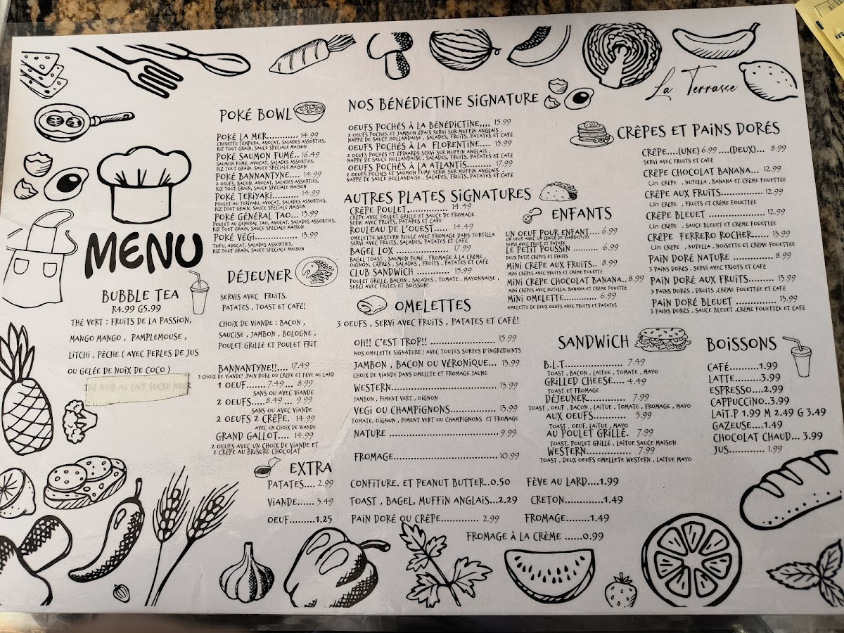 Menu Restaurant Déjeuner La Terrasse-8
