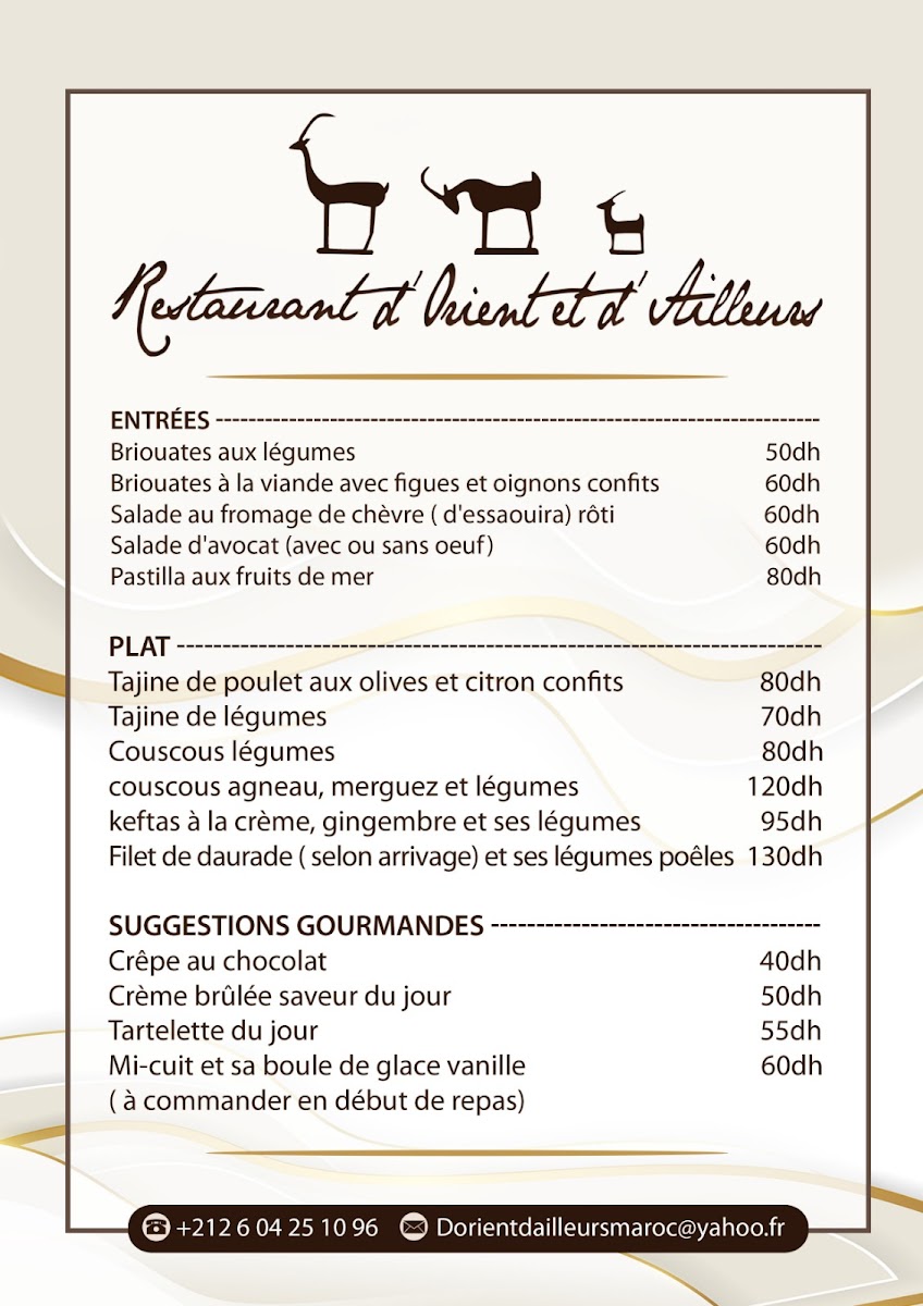 Menu Restaurant D'orient Et D'ailleurs-1