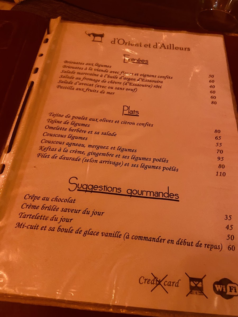 Menu Restaurant D'orient Et D'ailleurs-2