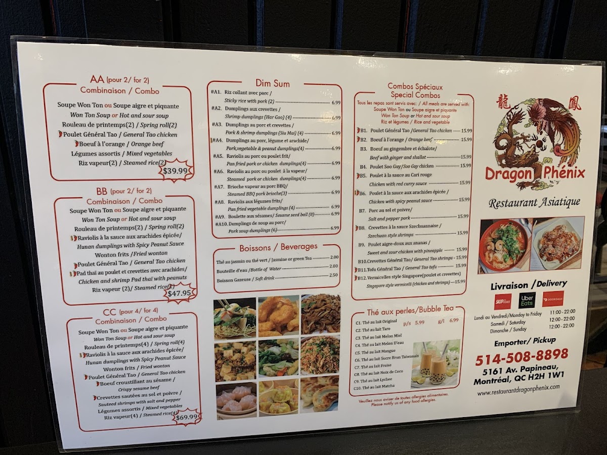 Menu Restaurant Dragon Phénix-4